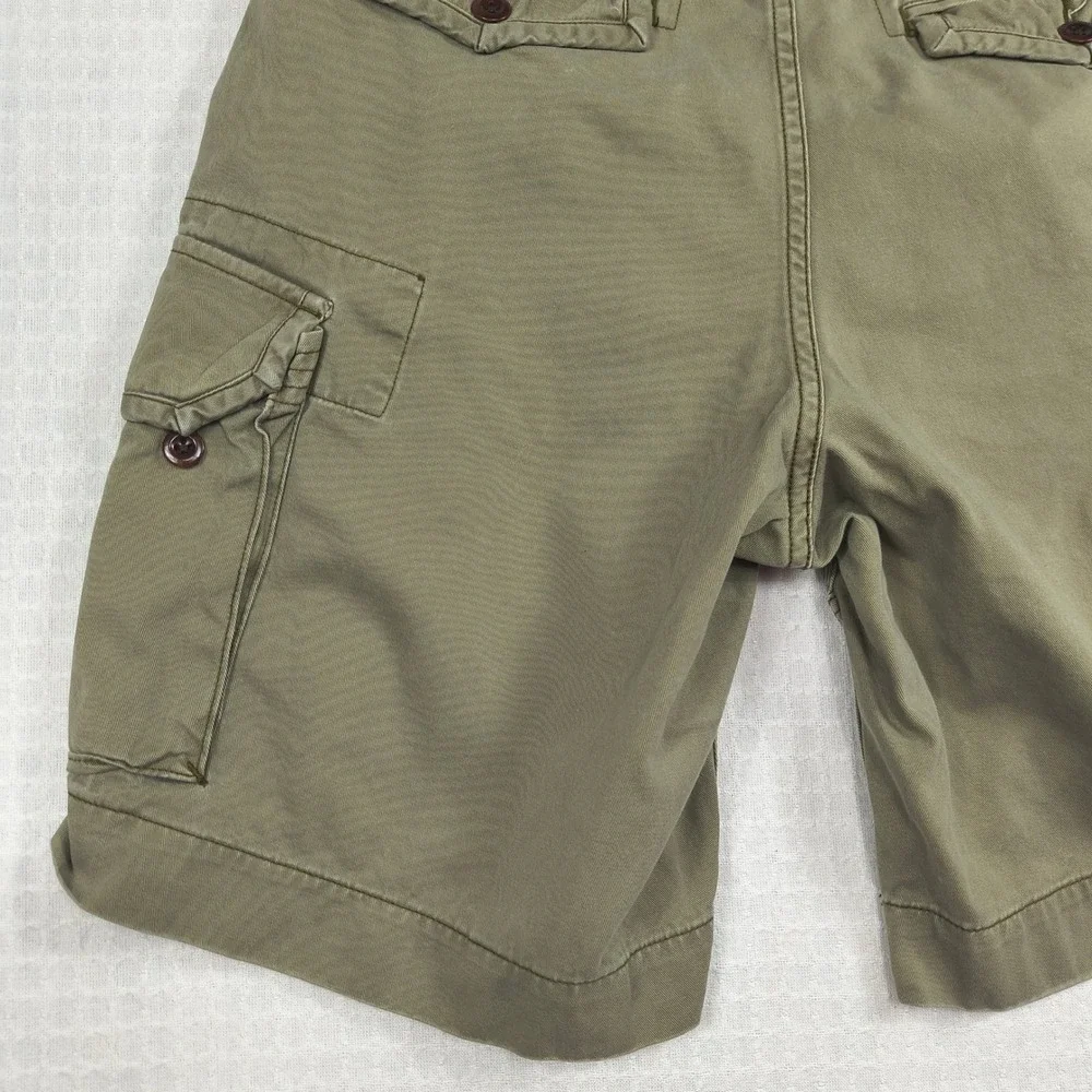 Polo Ralph Lauren Classic Polo Chino Cargo Shorts Mens 32 Green Khaki 100 Cotton
